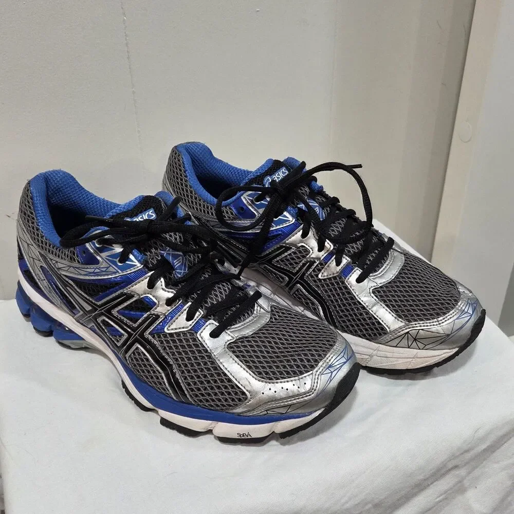 ASICS GEL GT 1000 3 Sz 8.5 US Men Running Shoes Black Blue Streetwear T4K3N Y2K